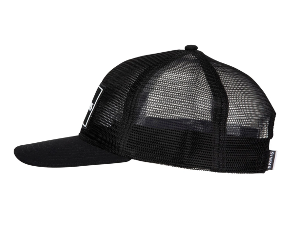 Simms Mesh All-Over Trucker Hat Black Side